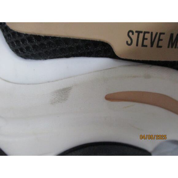 USED Steve Madden Women's Possession Chunky Lace-up Sneakers ,Black/Tan-Size 8 - Picture 14 of 16